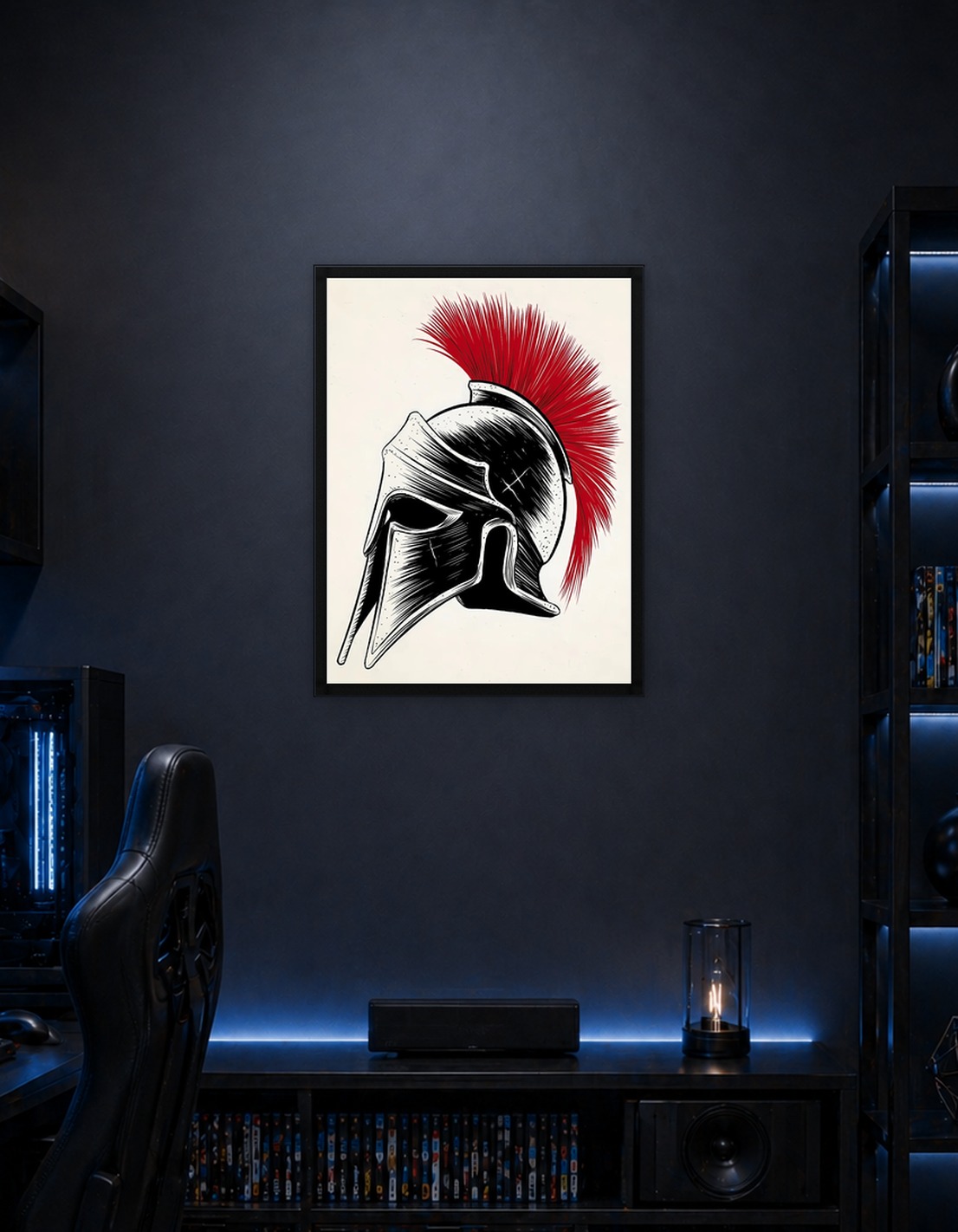 Spartan Helmet with Red Plume - 9340436