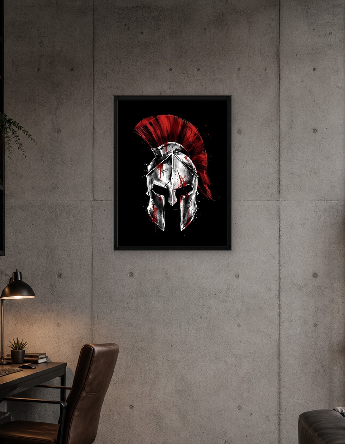 Spartan Helmet with Red Plume - 9356546