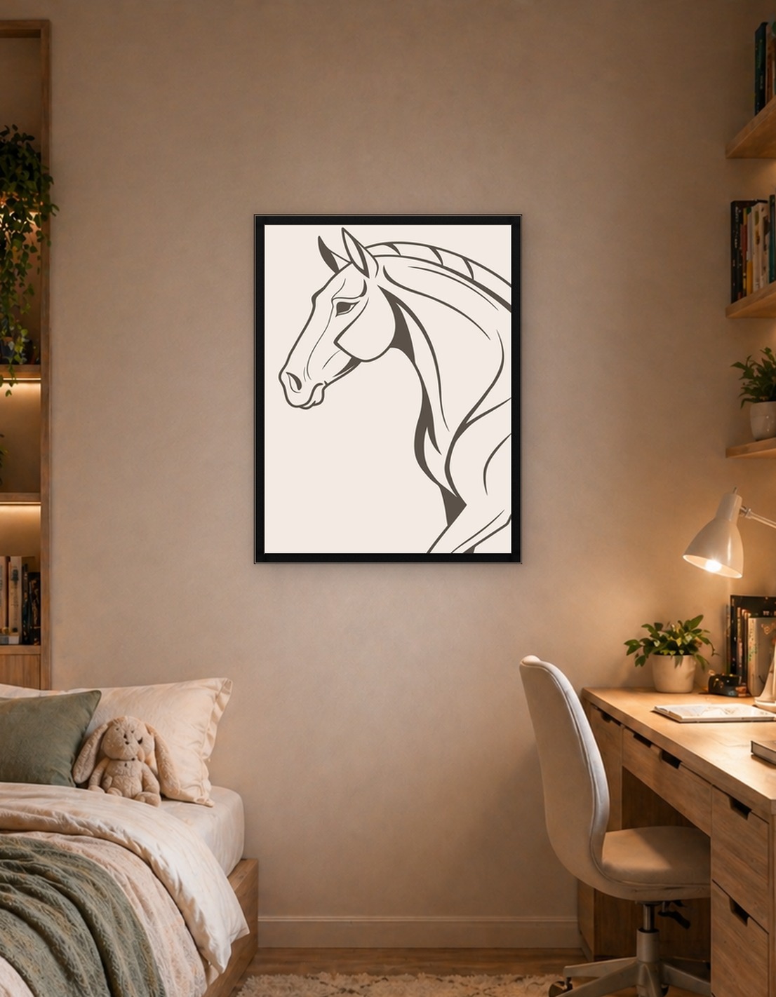 Stylized Horse Head Silhouette