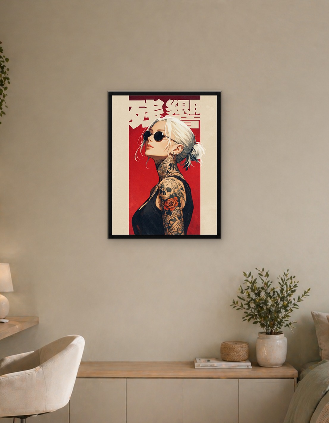 Tattooed Woman with Sunglasses