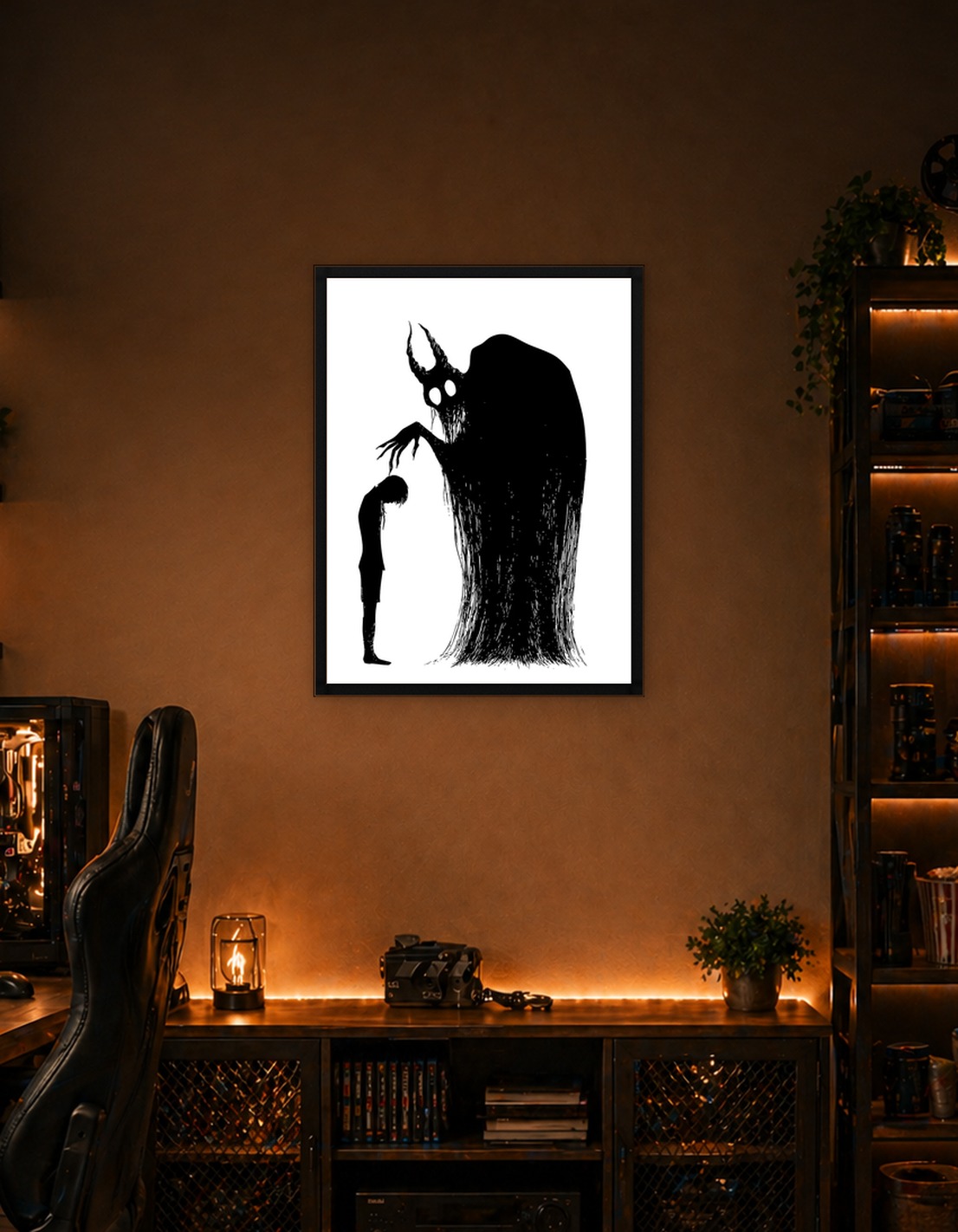 Shadow Figure and Person Silhouette