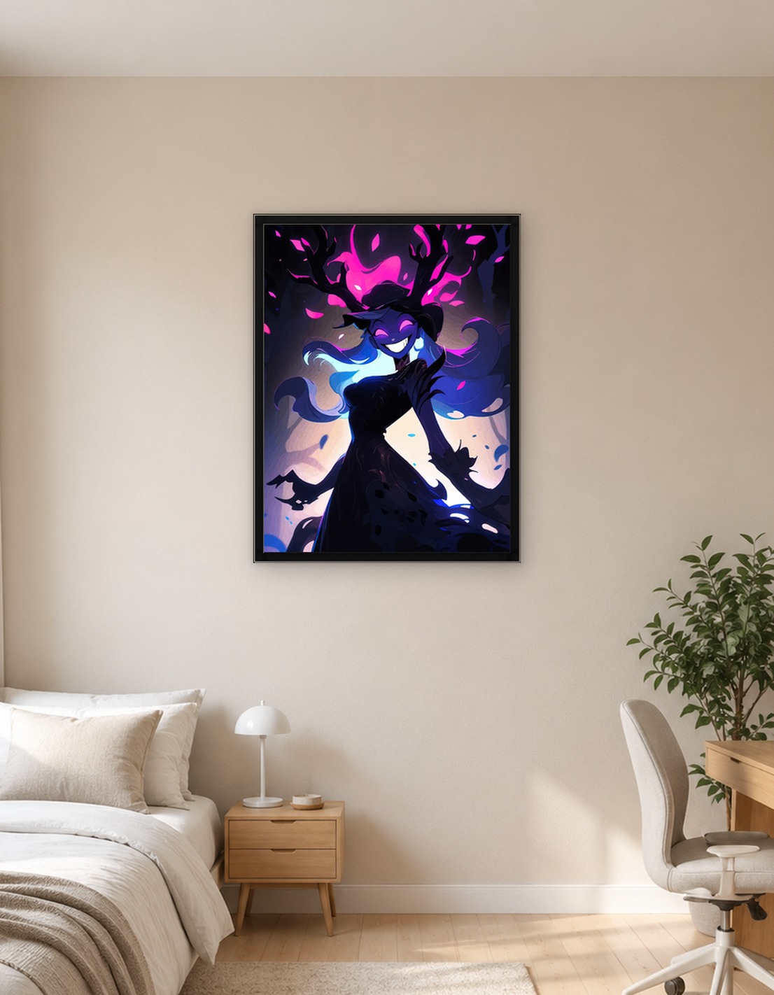 Smiling Witch with Antlers Digital Art