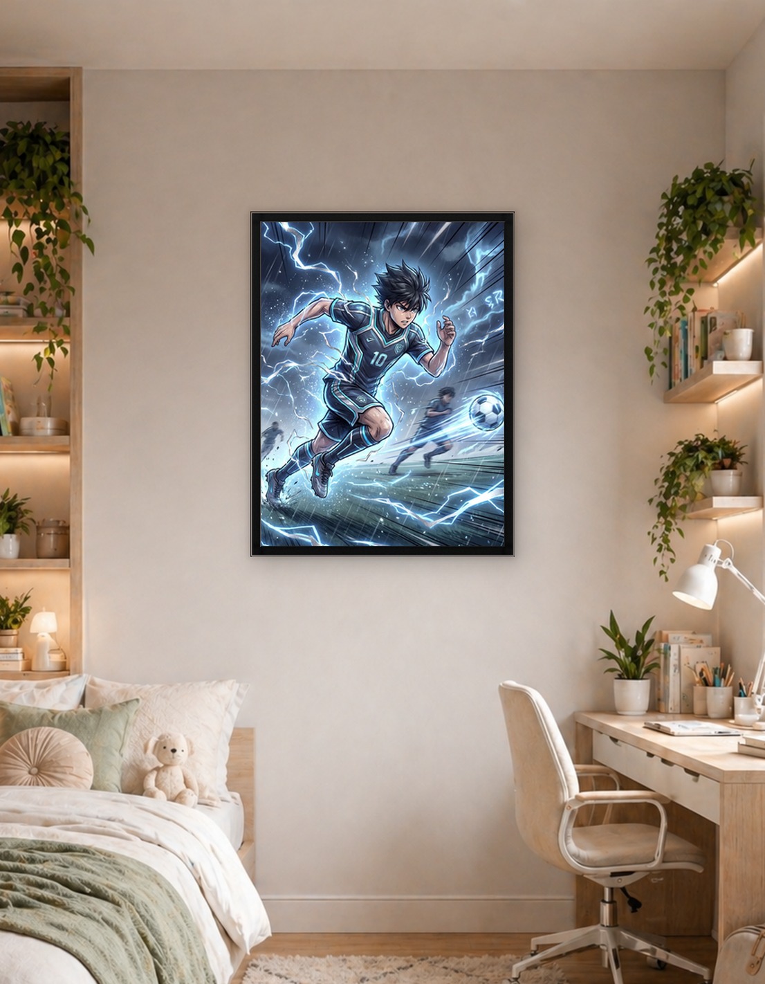 Soccer Player with Lightning Power