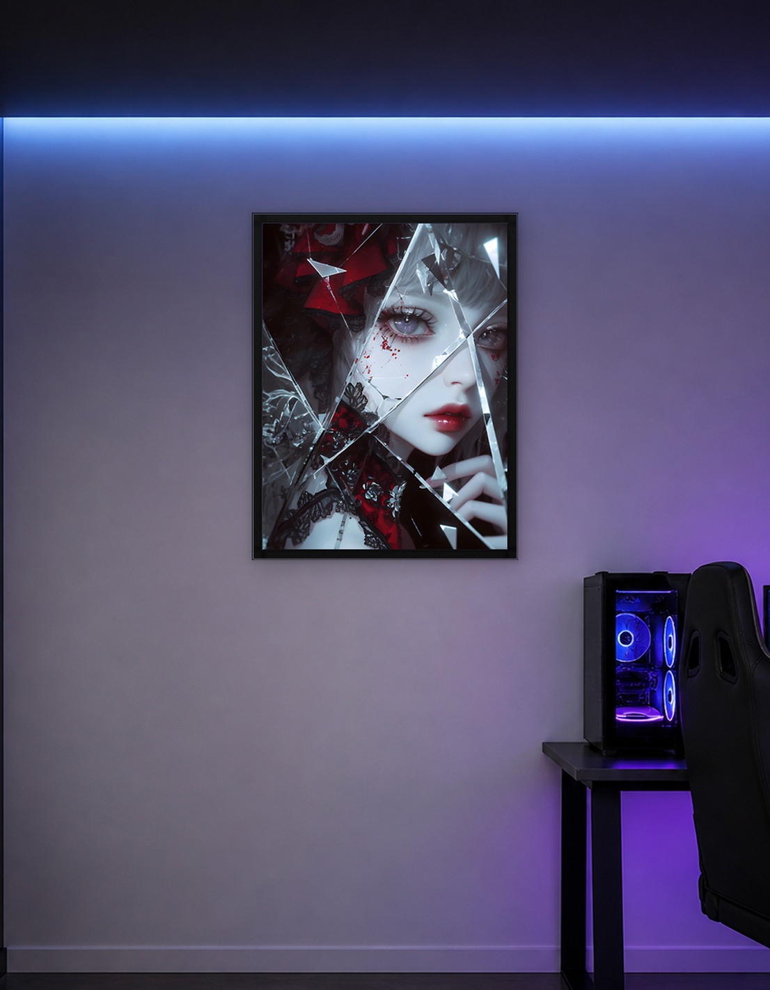 Shattered Reflection: Gothic Lolita Portrait