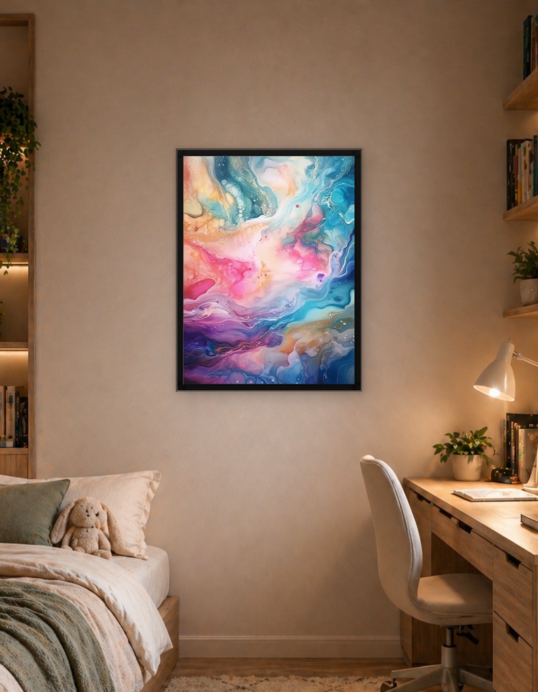 Vibrant Abstract Fluid Art