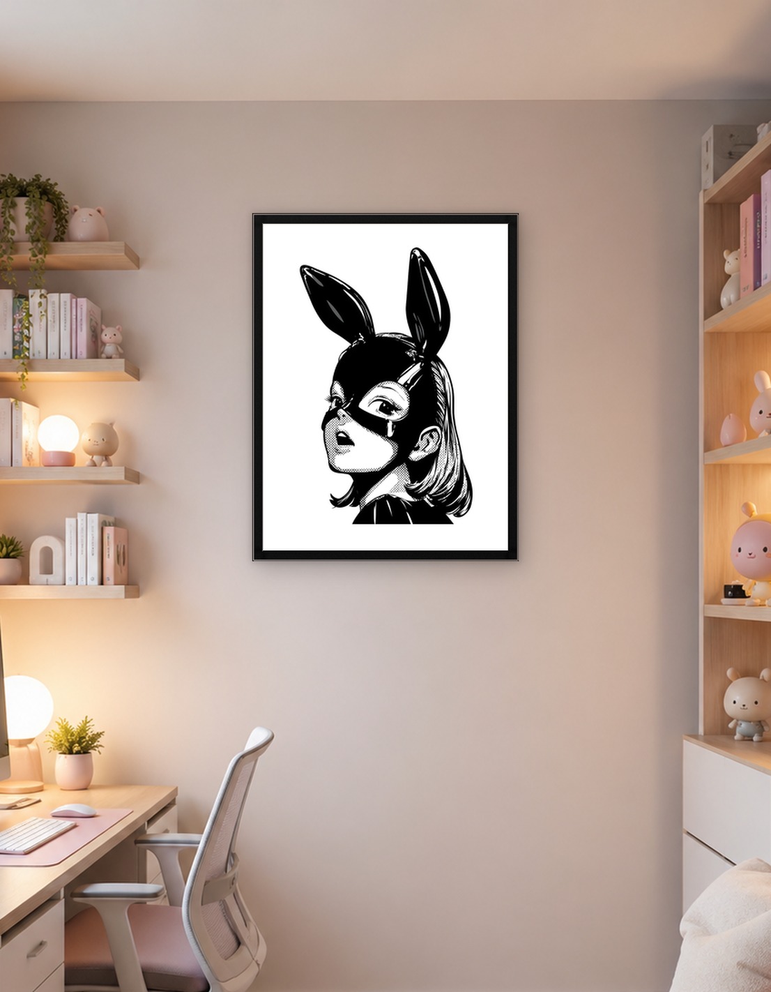 anime Girl in Bunny Mask