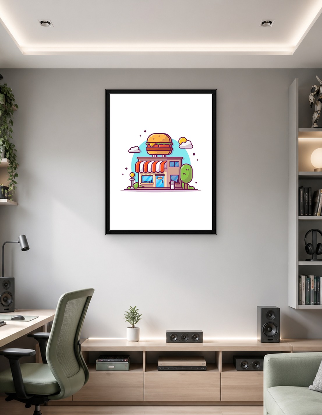 Burger Shop Cartoon