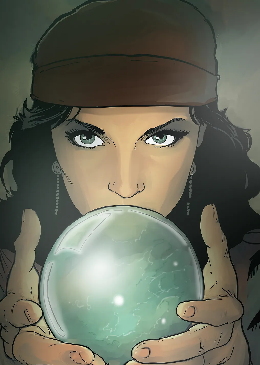 Fortune Teller with Crystal Ball