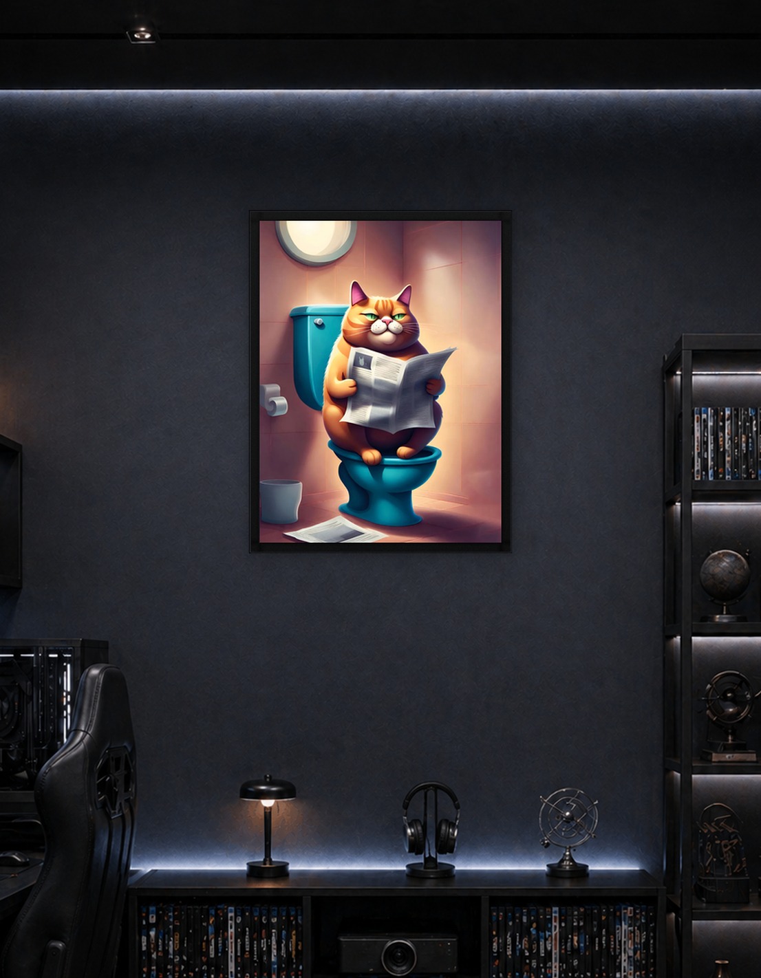 Fat Cat Toilet Newspaper