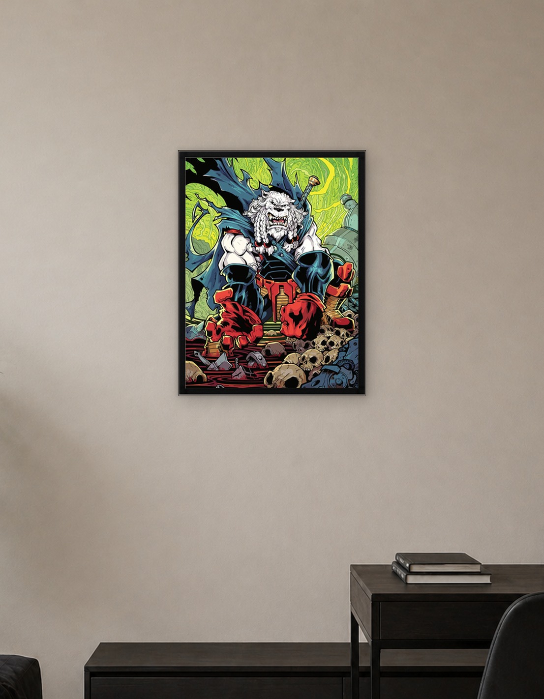 Fearsome anthropomorphic bear warrior illustration