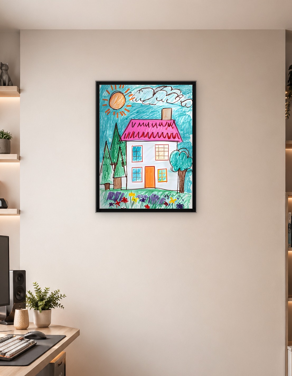 Child's Drawing of a House