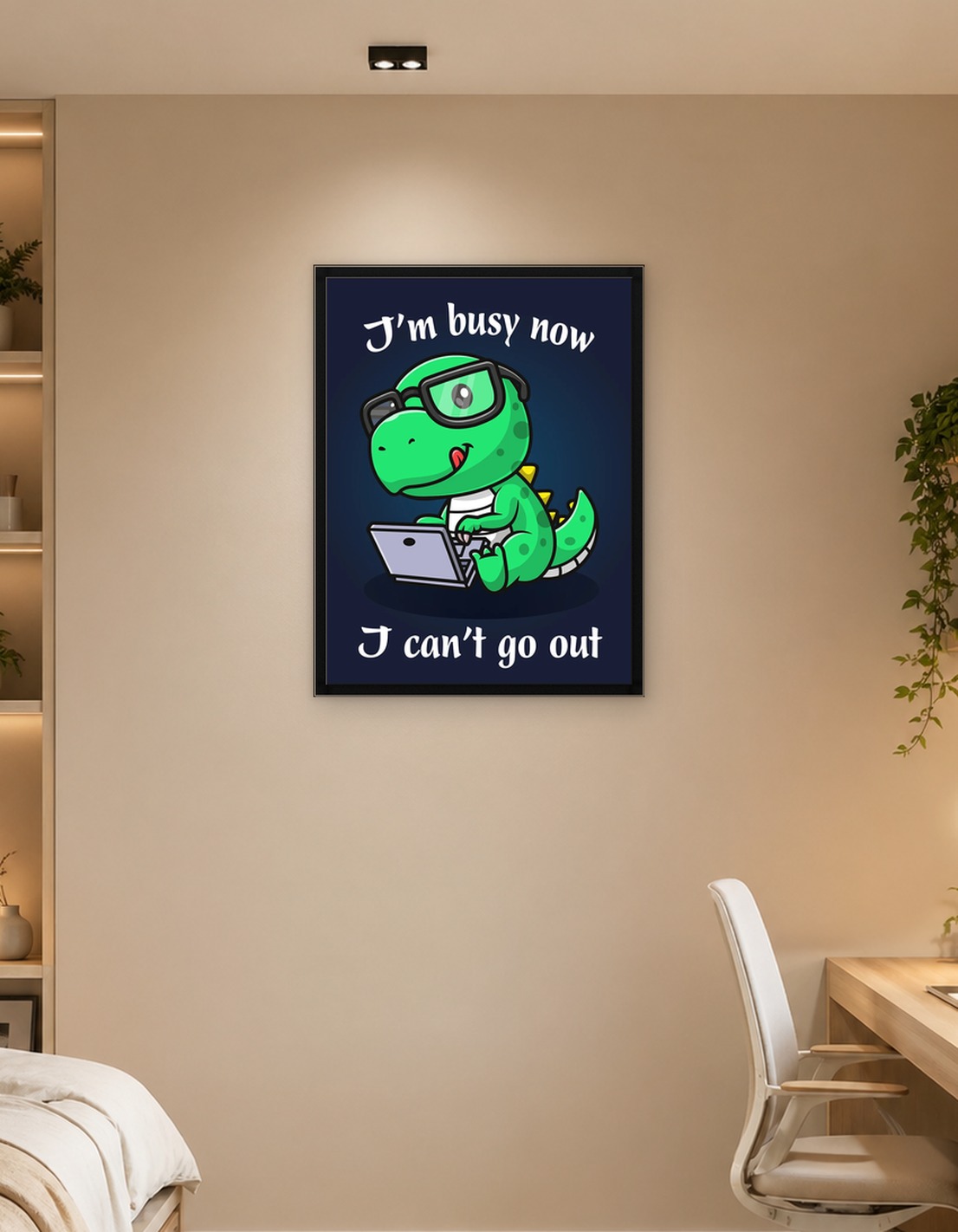 Dinosaur Busy Cant Go Out