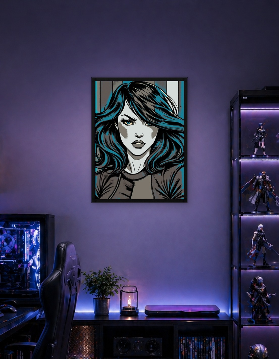 Comic Book Style Woman Portrait
