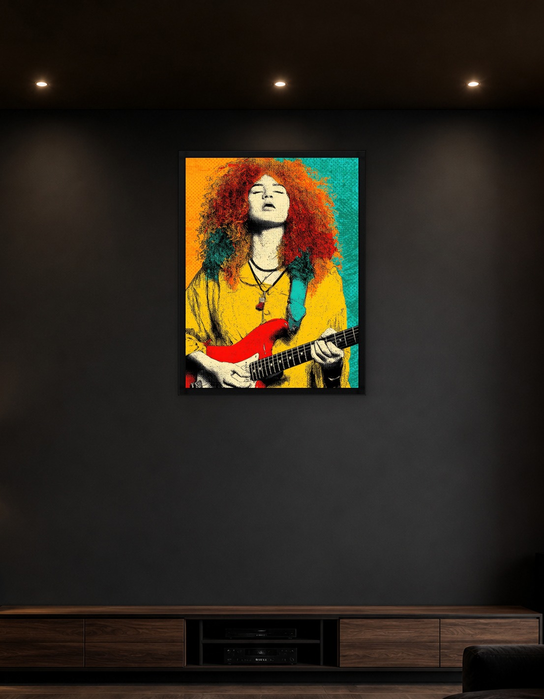 Female Guitarist with Red Hair