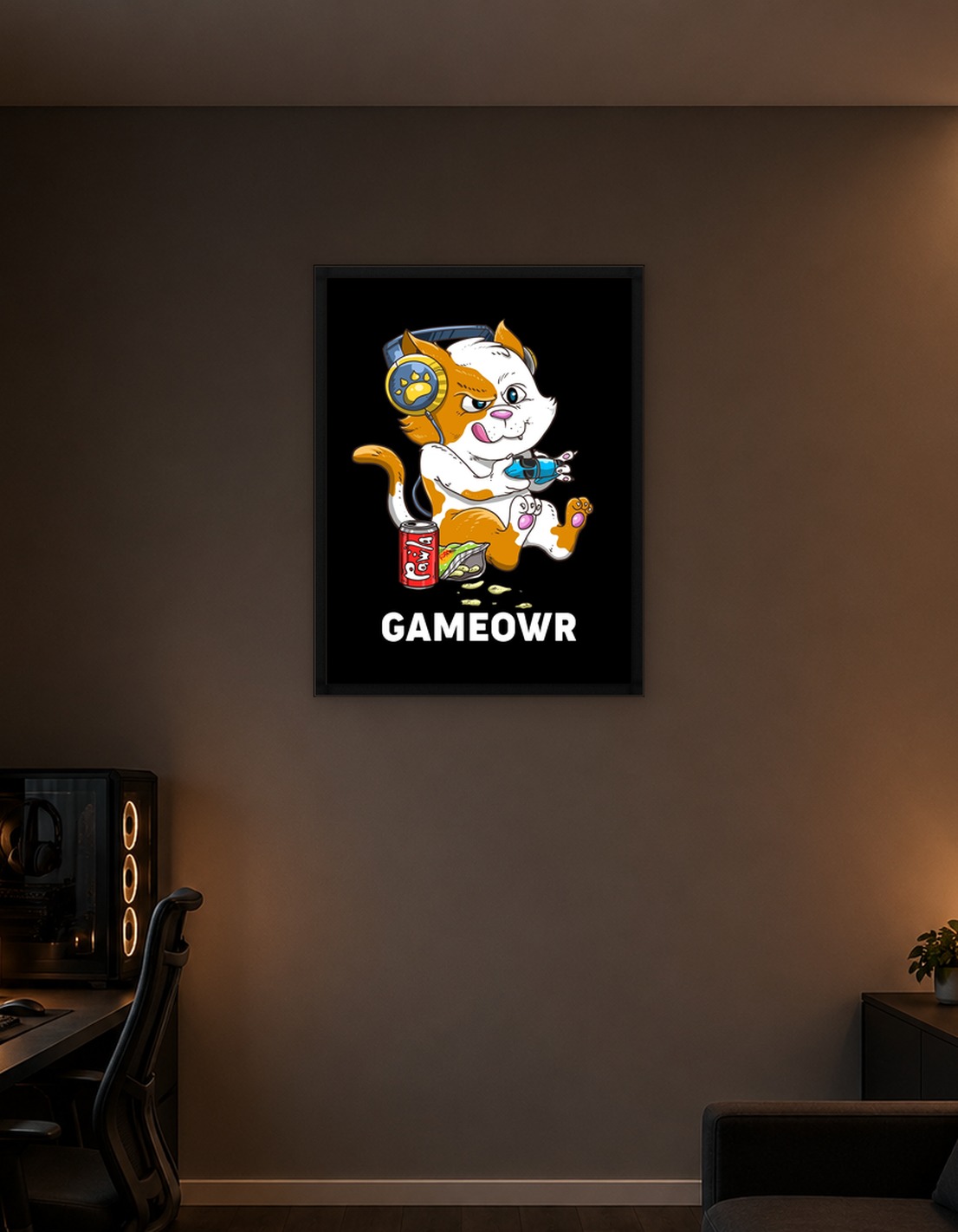 Funny Video Gamer Cat