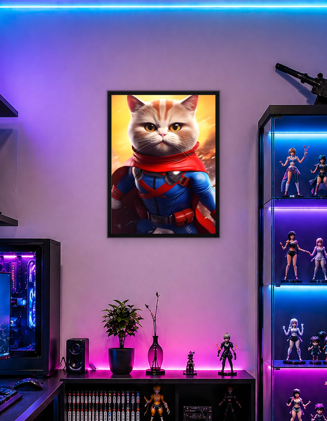 Funny Super hero cat