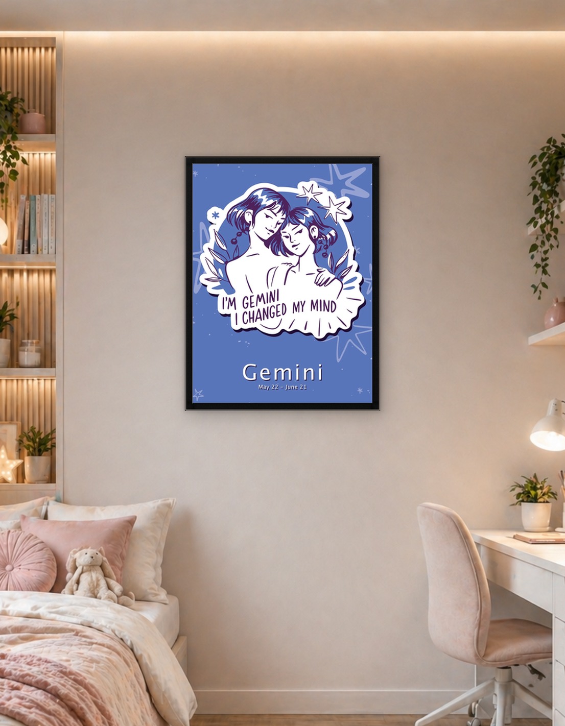 Gemini zodiac sign badge