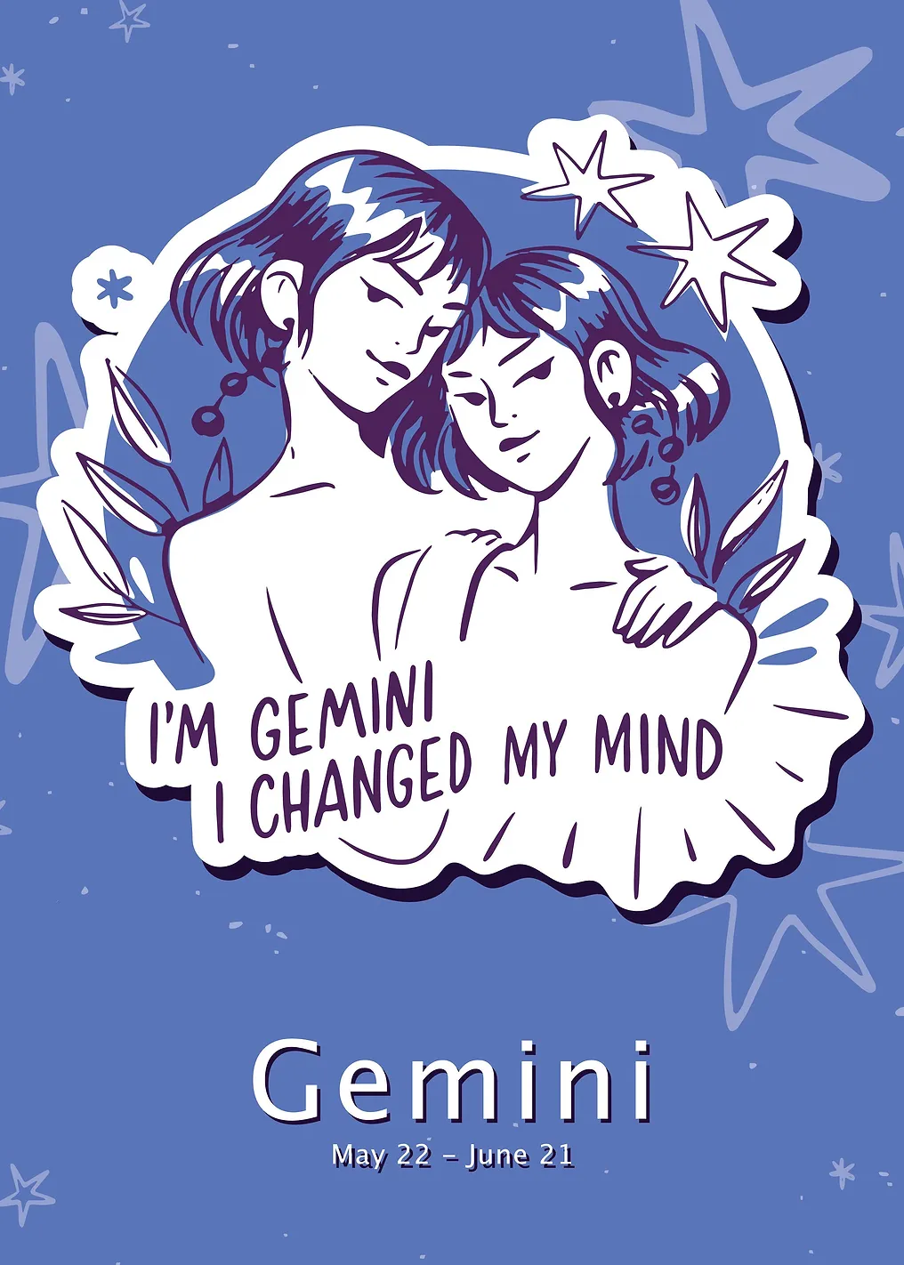 Gemini zodiac sign badge