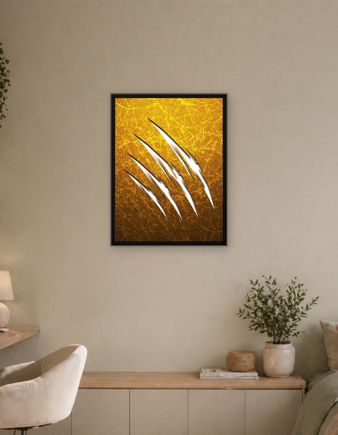 Claw Mark Golden Textured