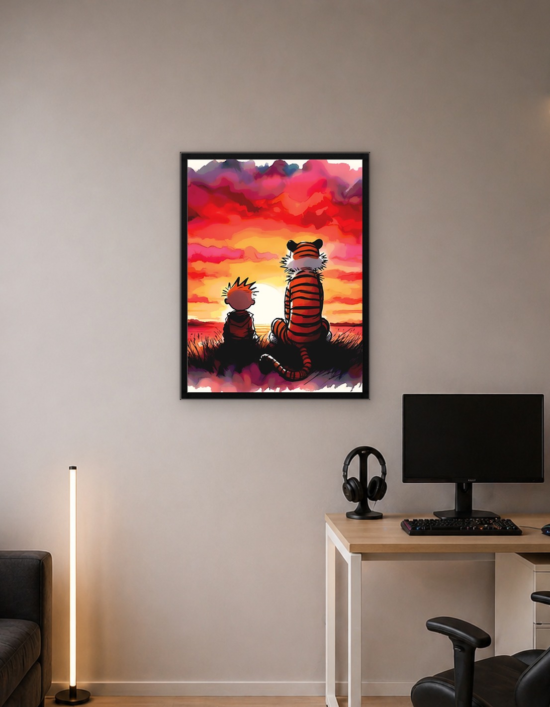 Calvin and Hobbes Sunset - 9539639