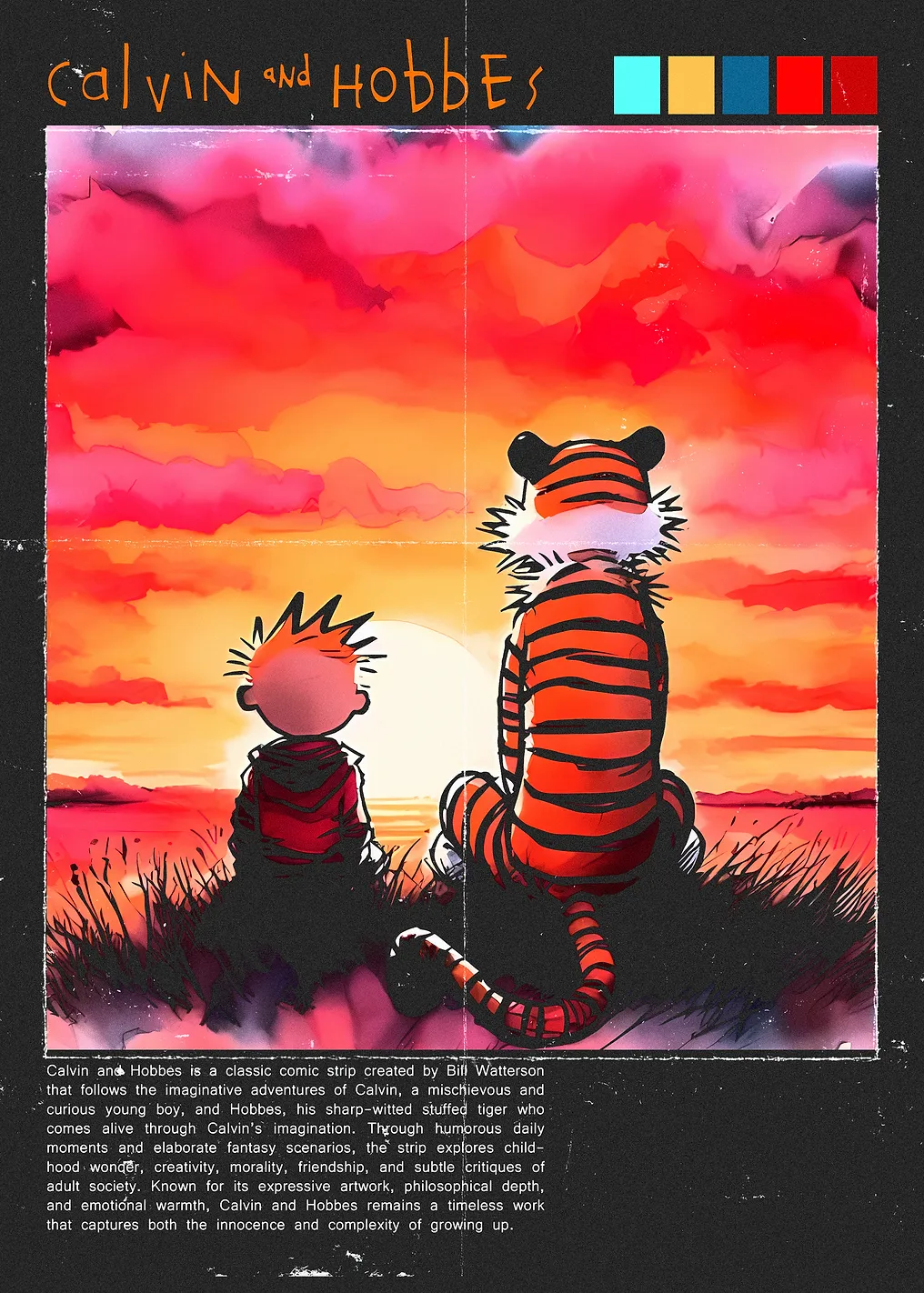 Calvin and Hobbes Sunset - 9783290