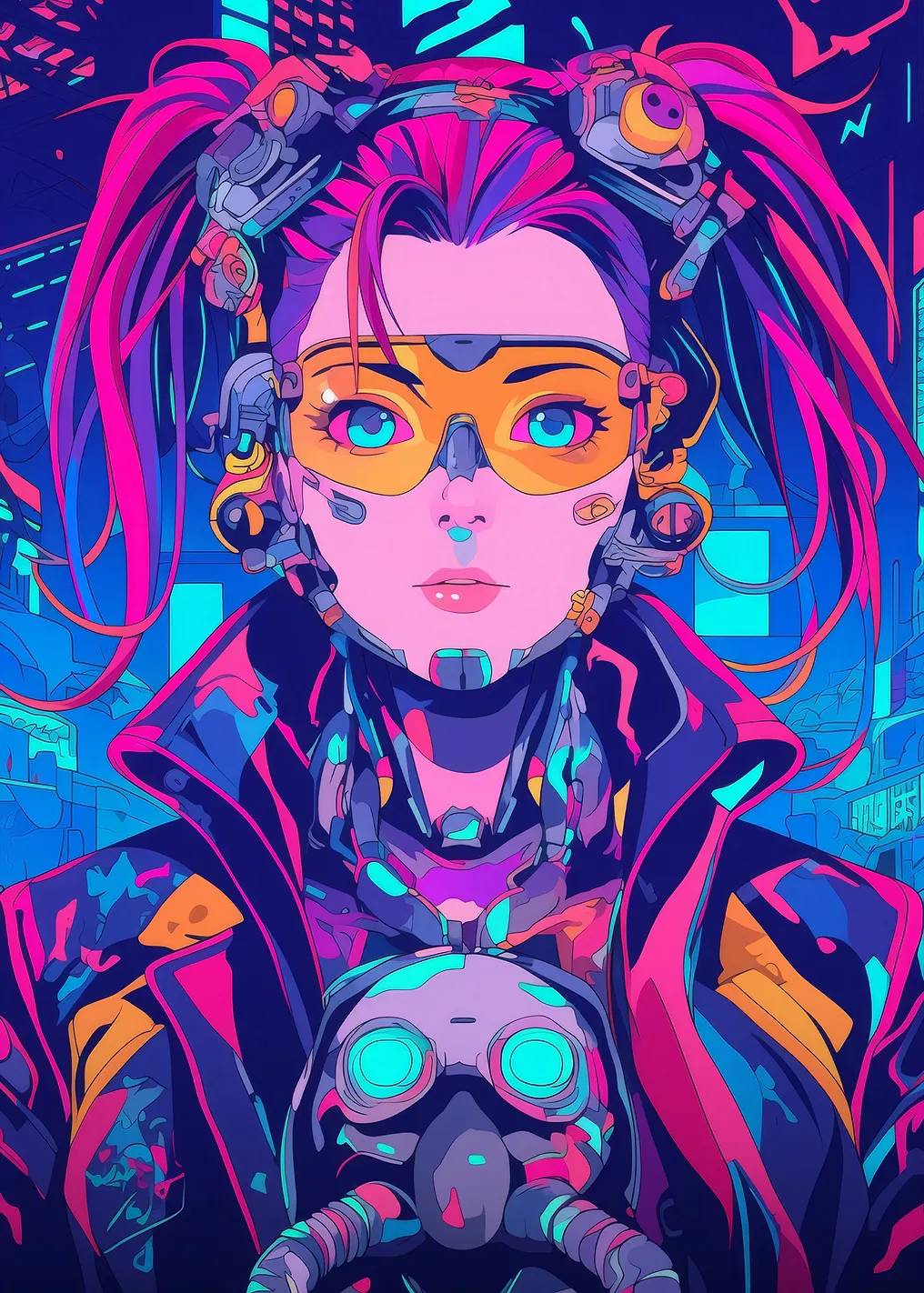 Cyberpunk Anime Girl - 7570154