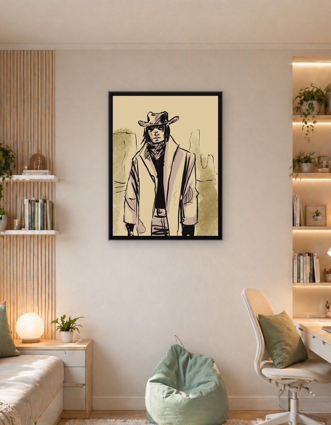 Cowboy in Desert