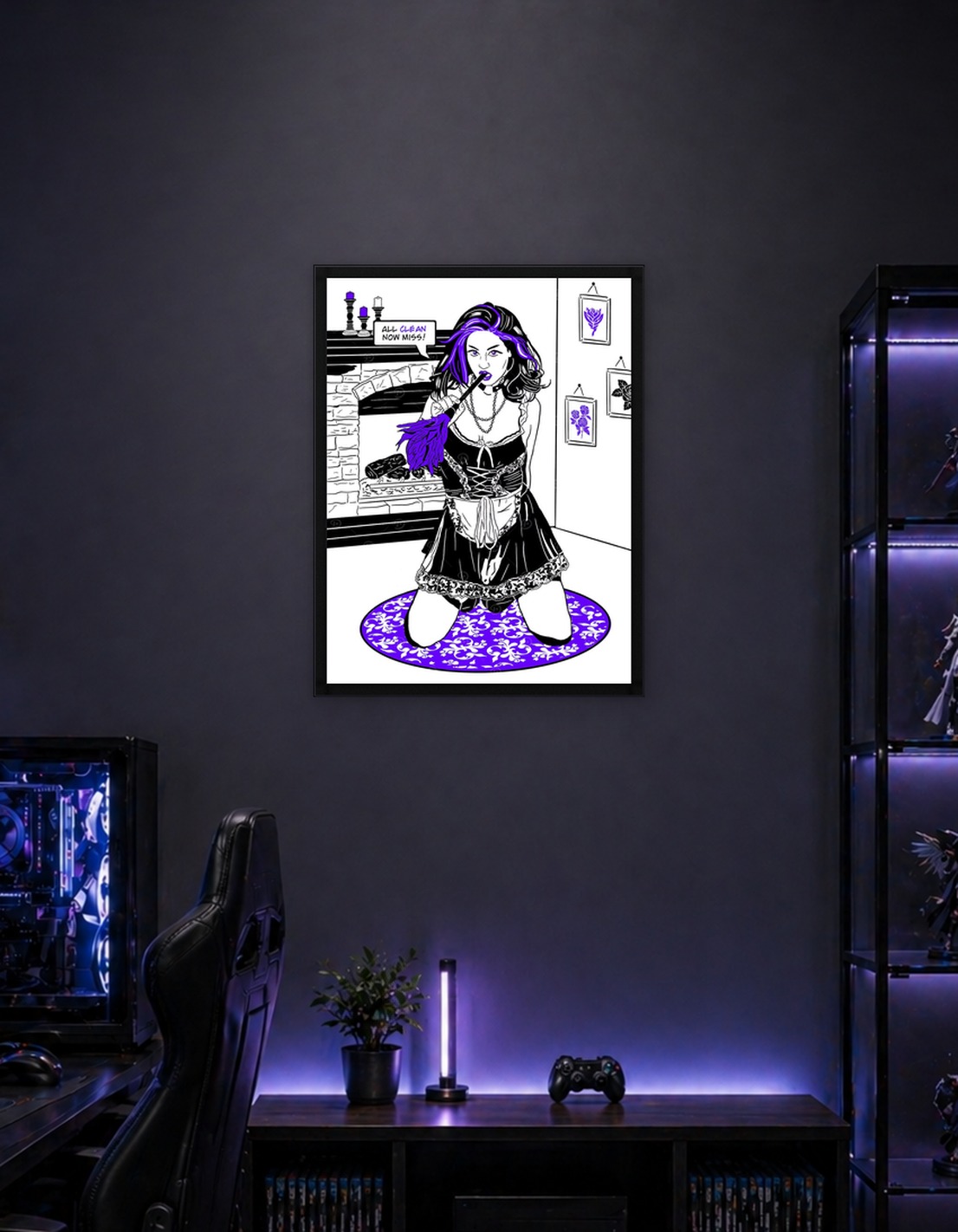 Comic girl sexy maid