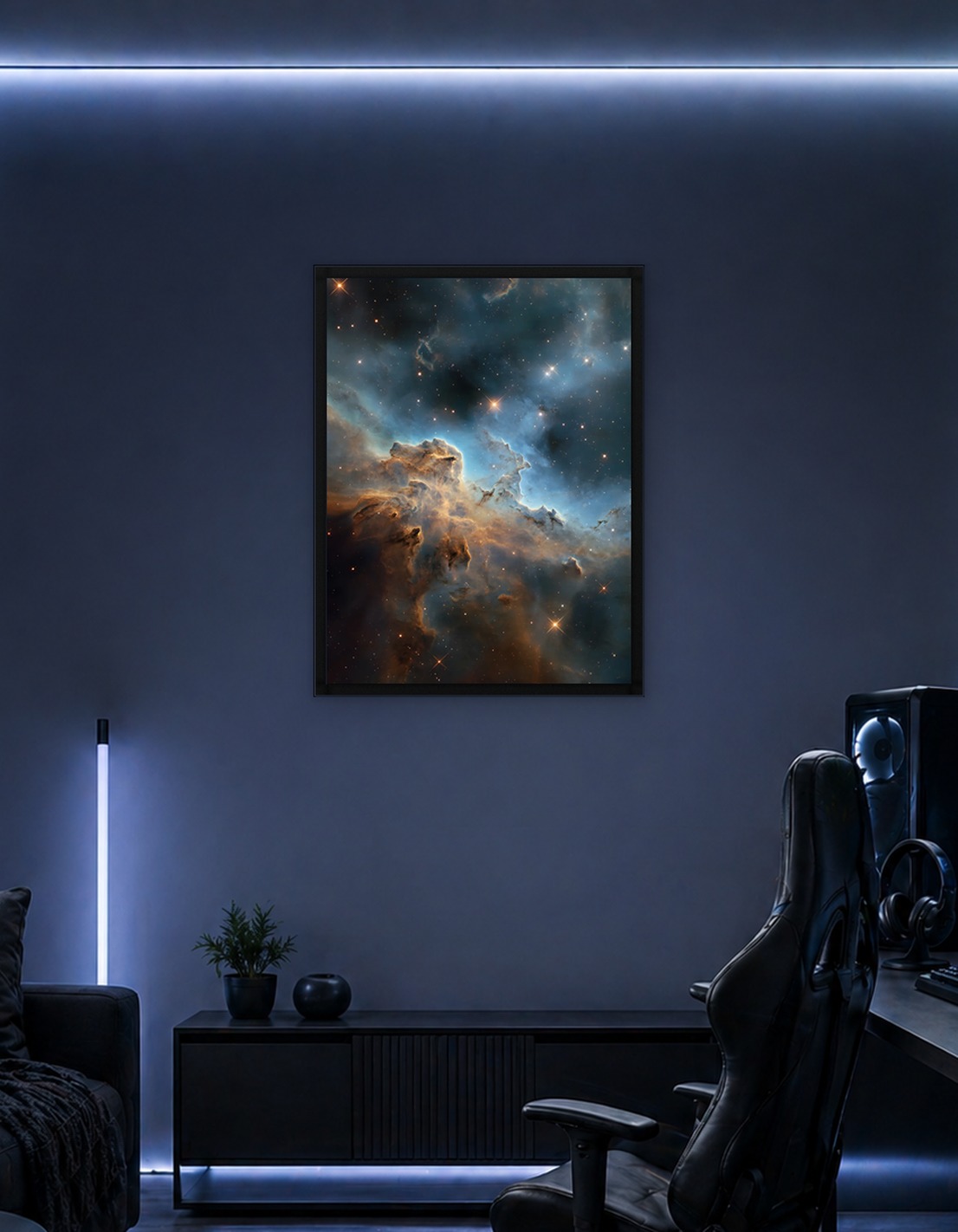 Cosmic Nebula with Stars - 9633371