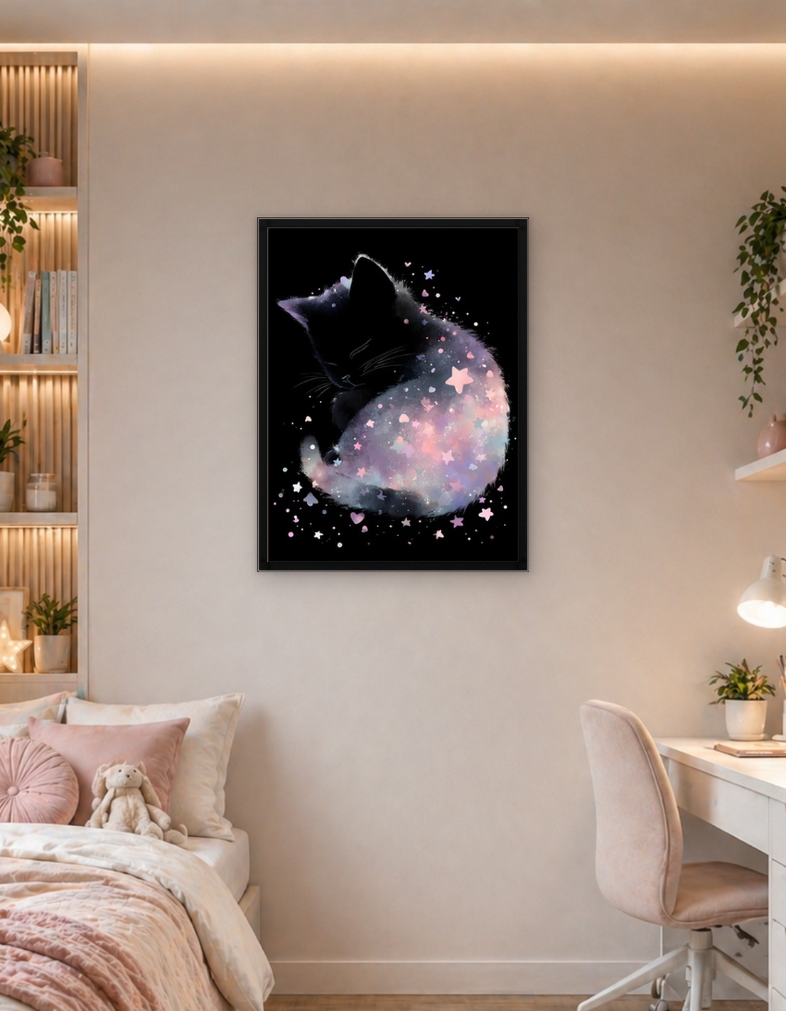 Cosmic Cat Sleeping Among Stars - 9662924