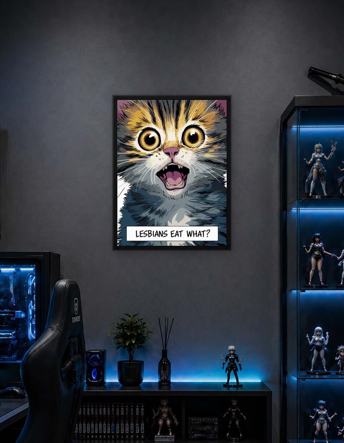Cat Meme - Lesbians Eat What?