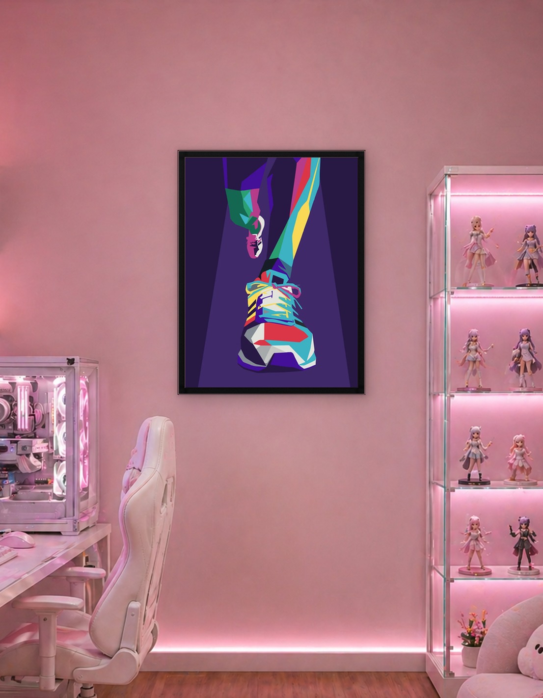 Colorful Running Shoe Pop Art