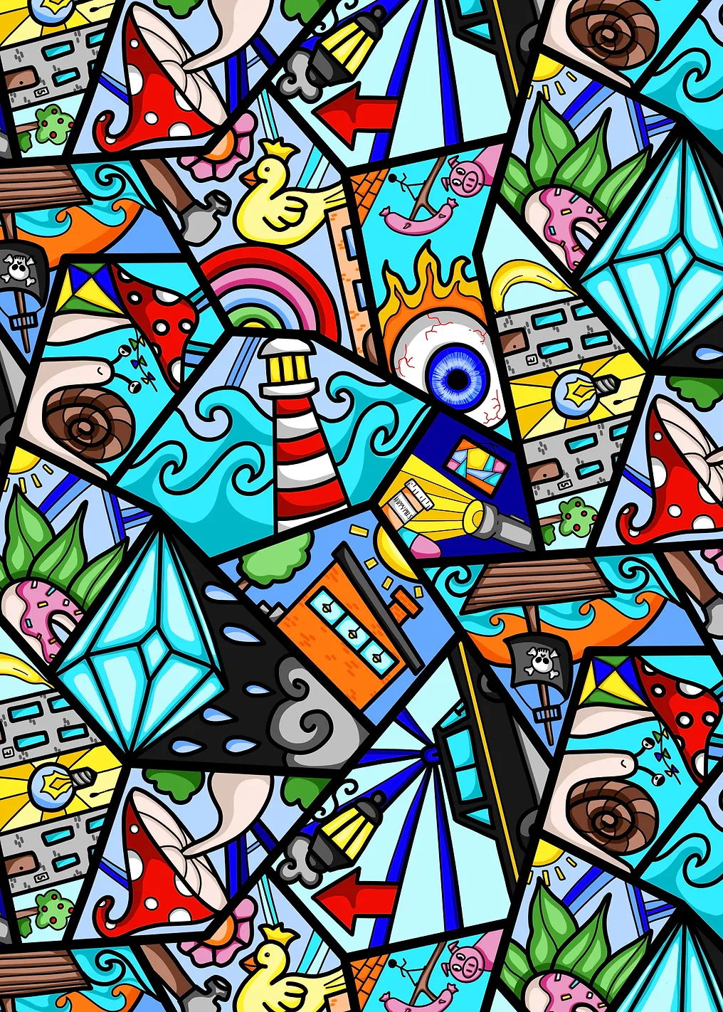 Colorful Doodle Pattern