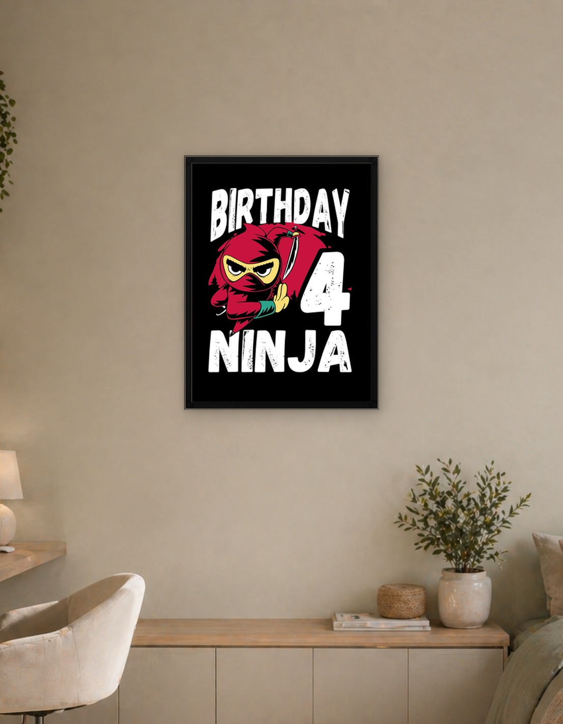 Cool 4th birthday ninja