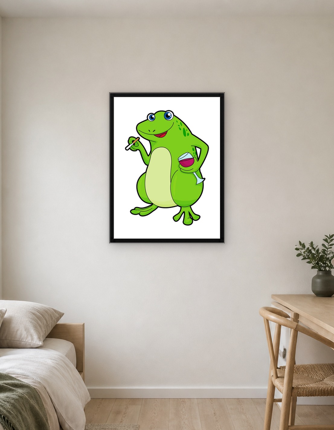 Frog Glass of Red wine