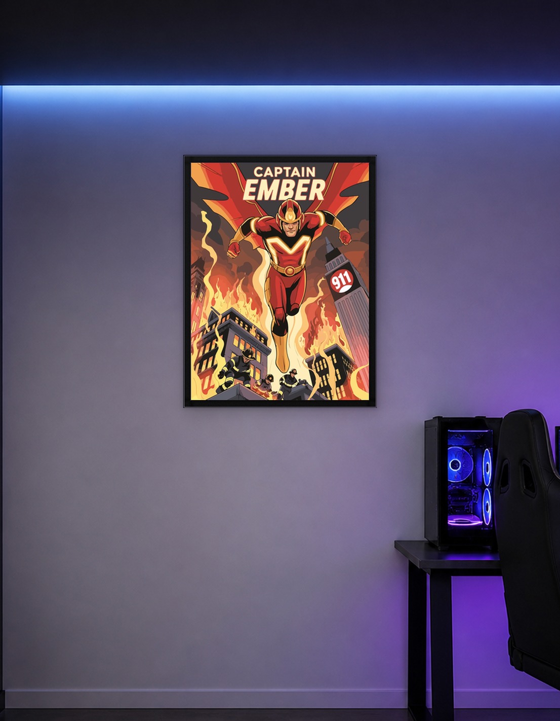 Captain Ember Comic Book Cover Art