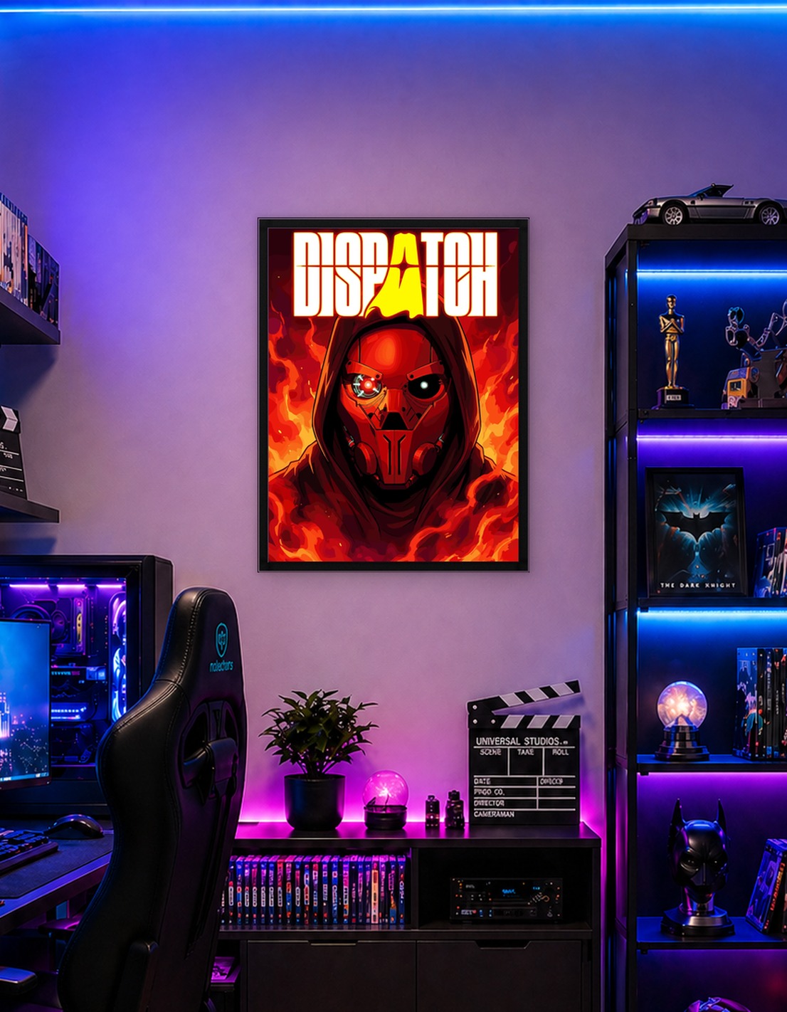Dispatch: Cyberpunk Character in Flames