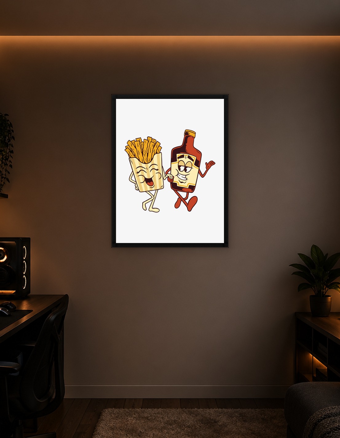 Couple Cartoons Ketchup