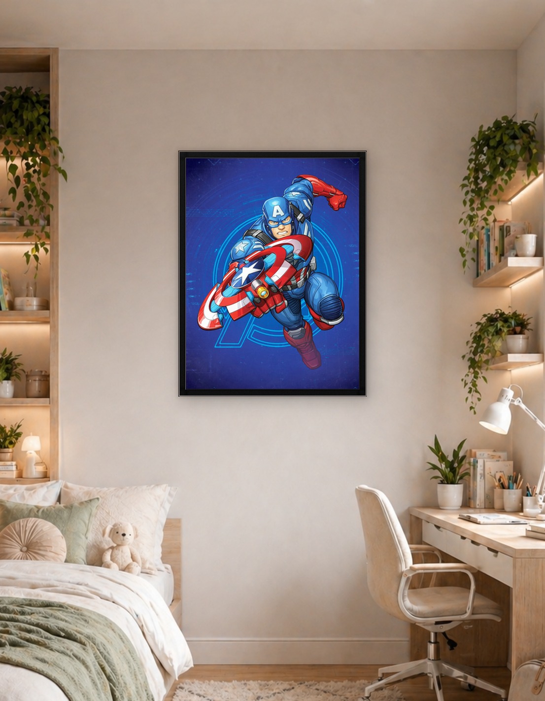 Cap America Action Pose