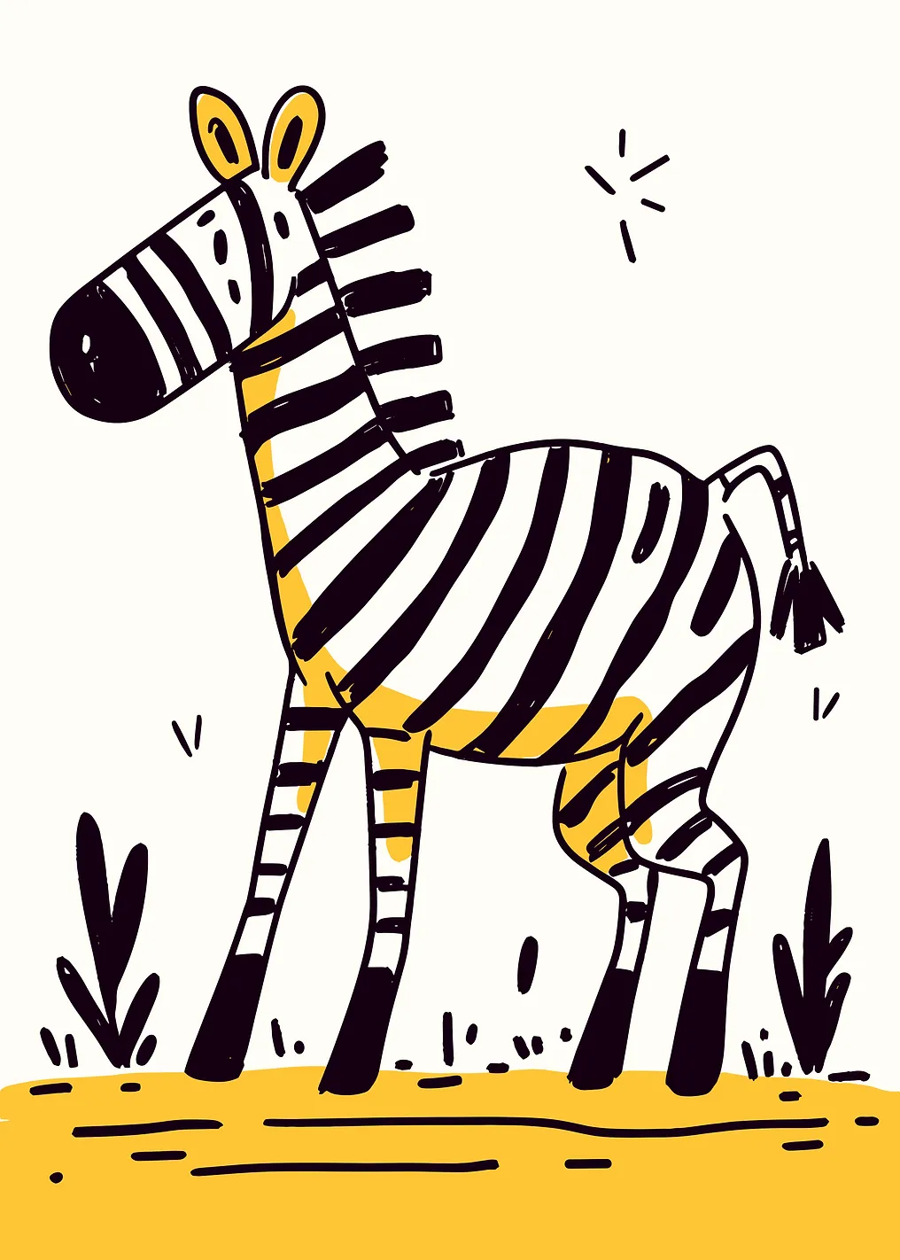 Cute Zebra Illustration