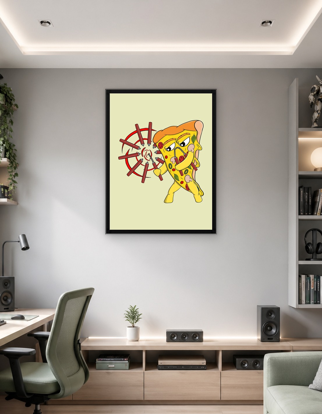 Funny Martial Arts Pizza