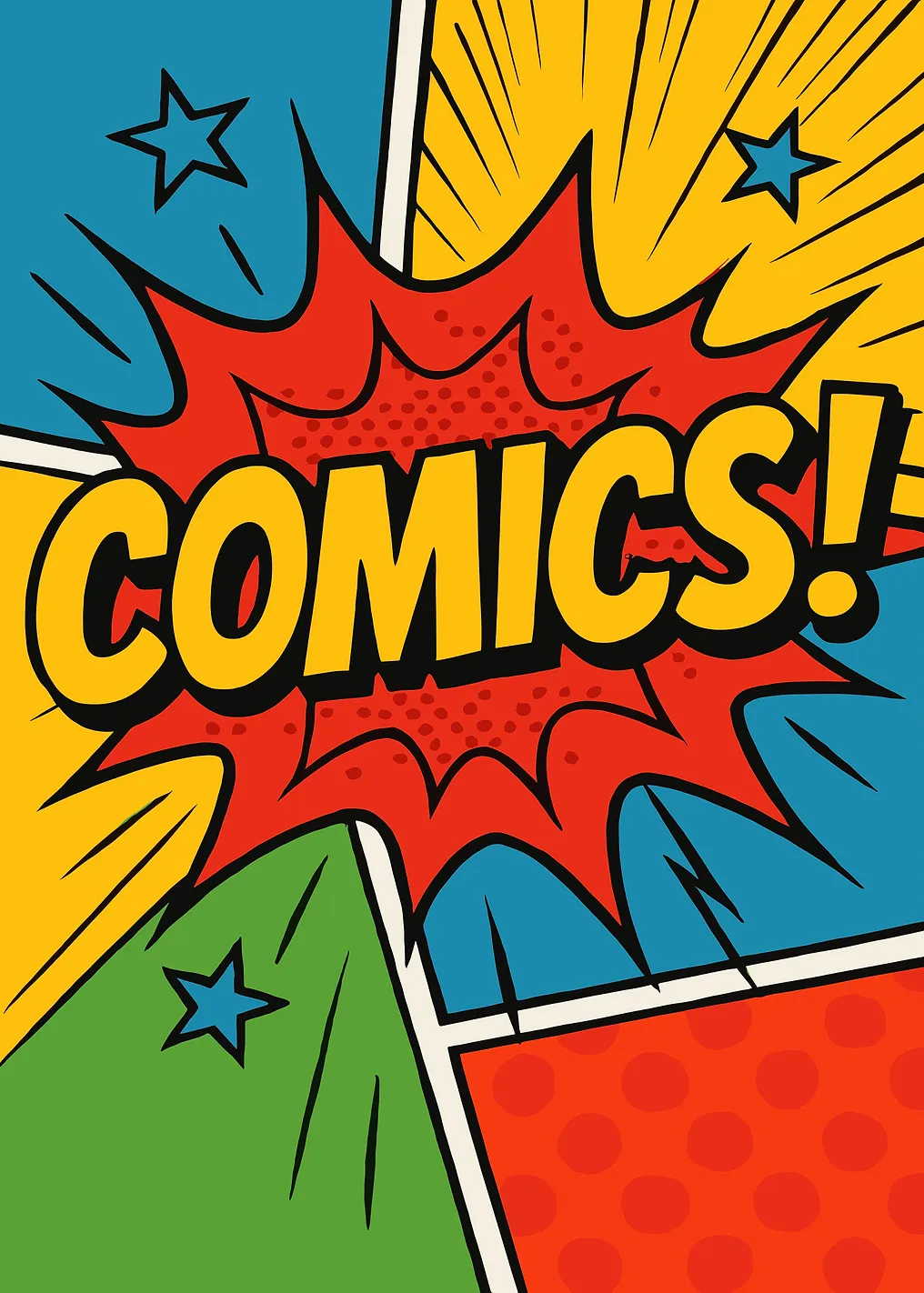Comic Book Style 'Comics!' Explosion