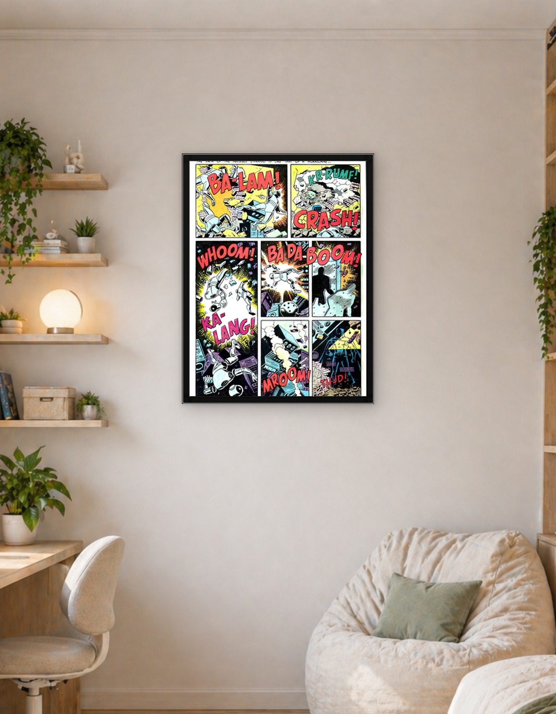 Comic Book Action Scene