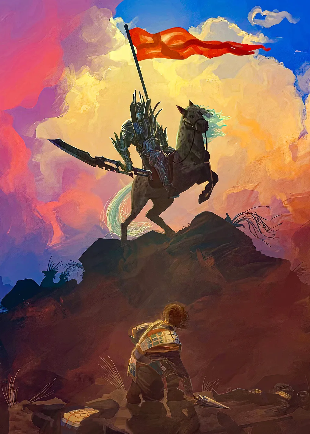 Fantasy Knight on Horseback Painting Stormlight