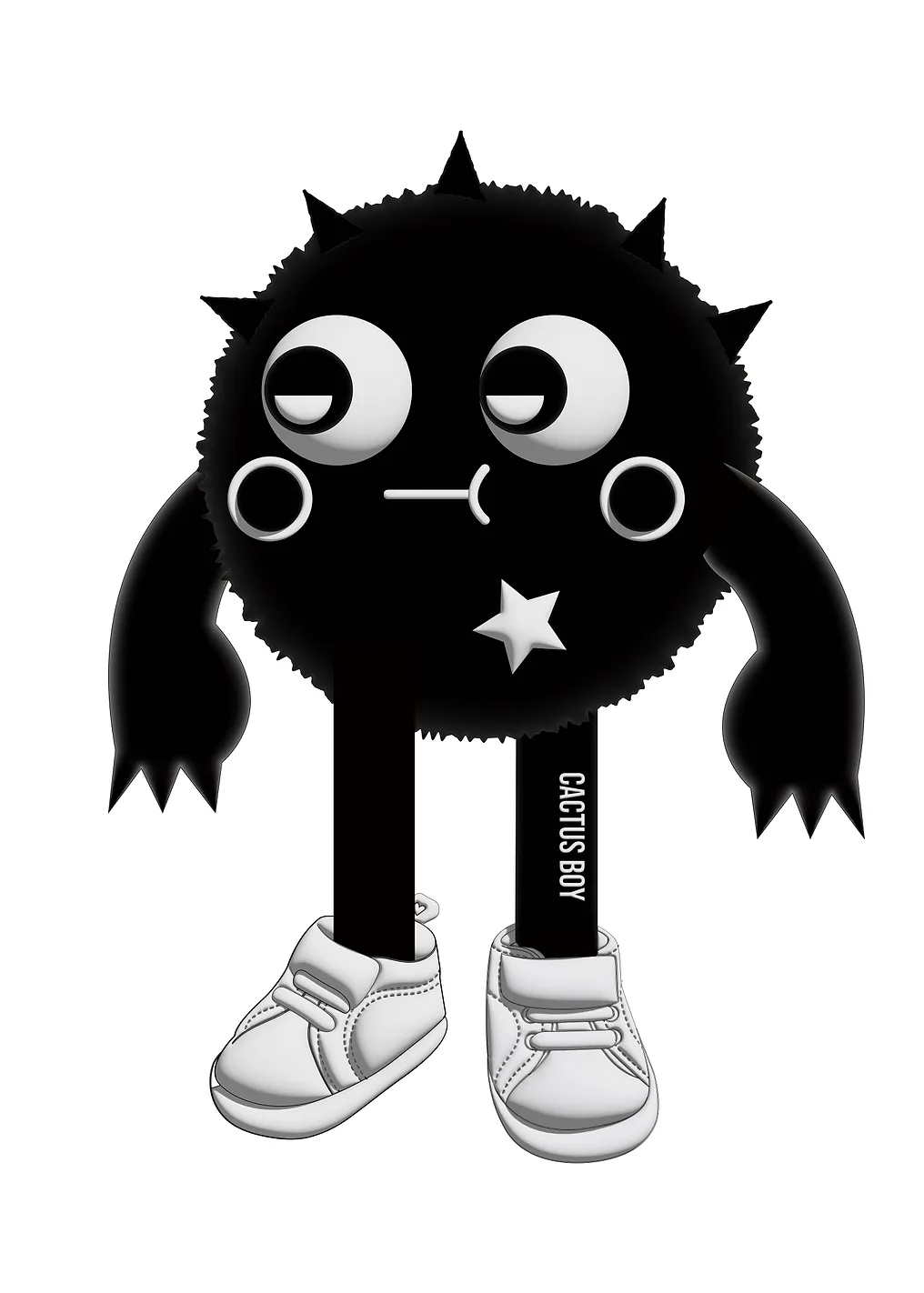 Black and White Cartoon