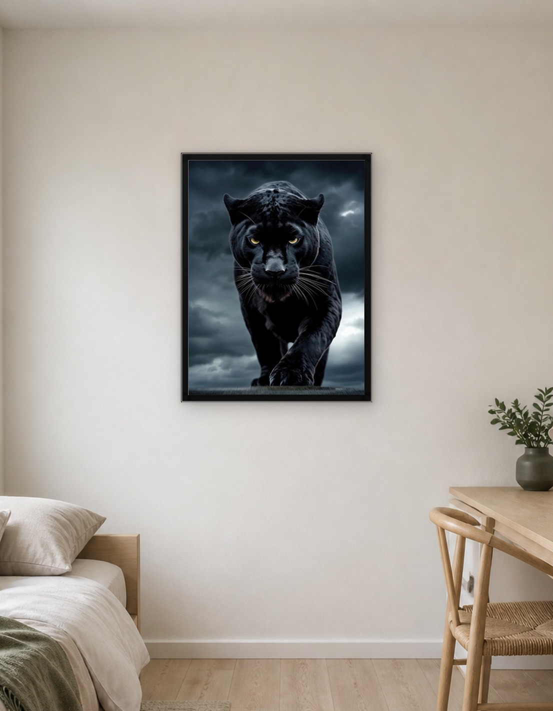 Black Panther in the storm