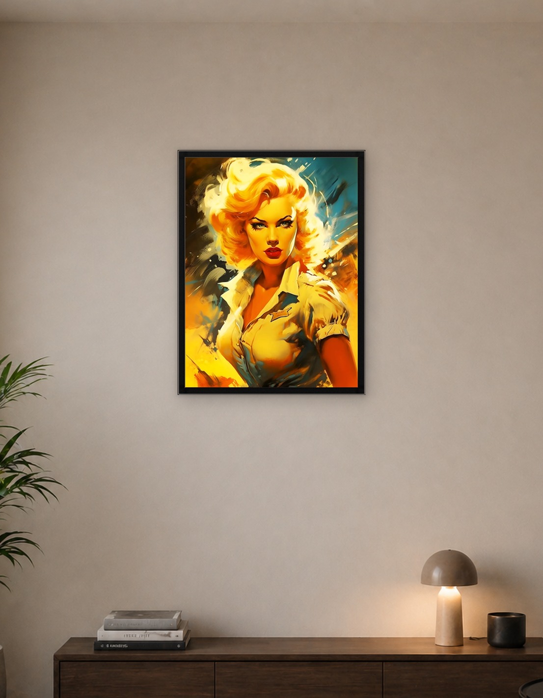Blonde Beauty In Yellow