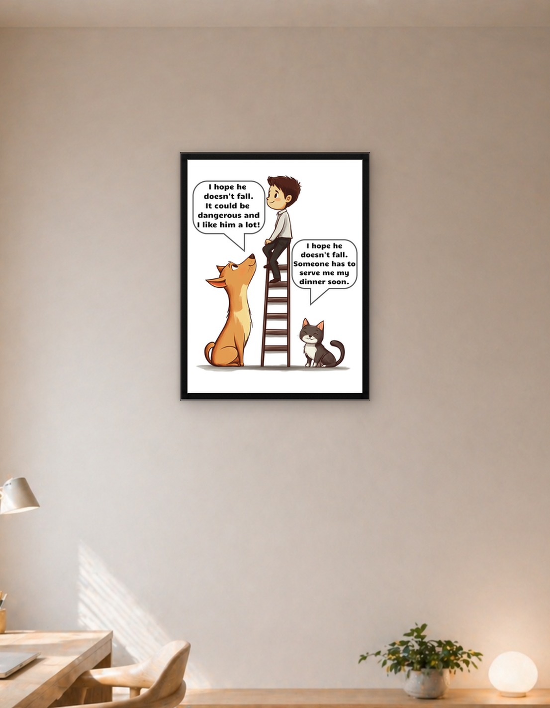 Hilarious Cat vs Dog Joke Comic Cartoon Funny Kitten