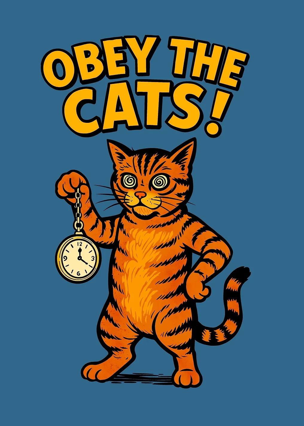 Obey the Cats Hypnotic Cartoon