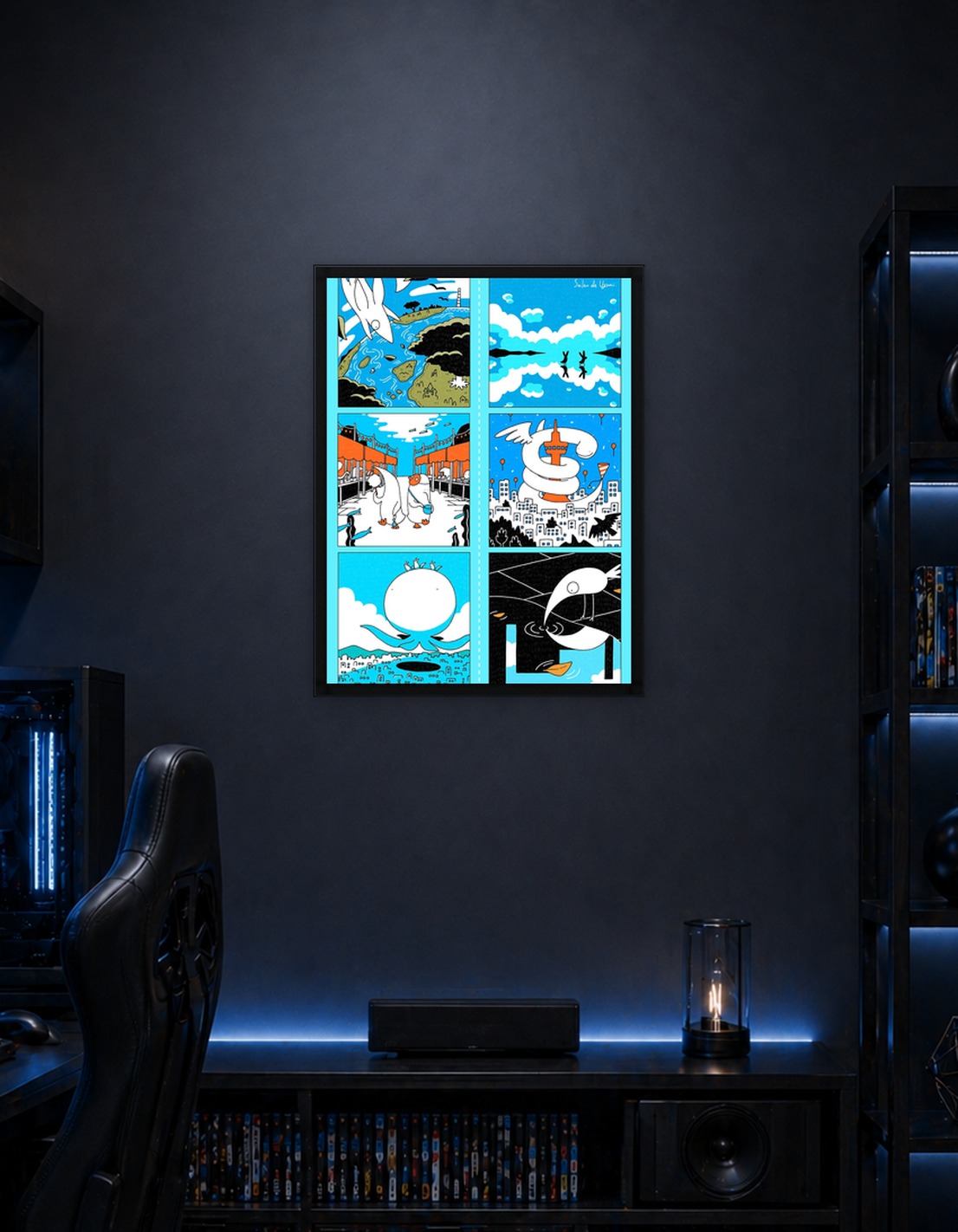 Light blue monsters